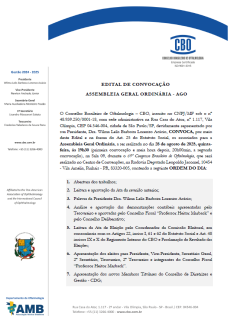  Edital de Convocação - Assembleia Geral Ordinária